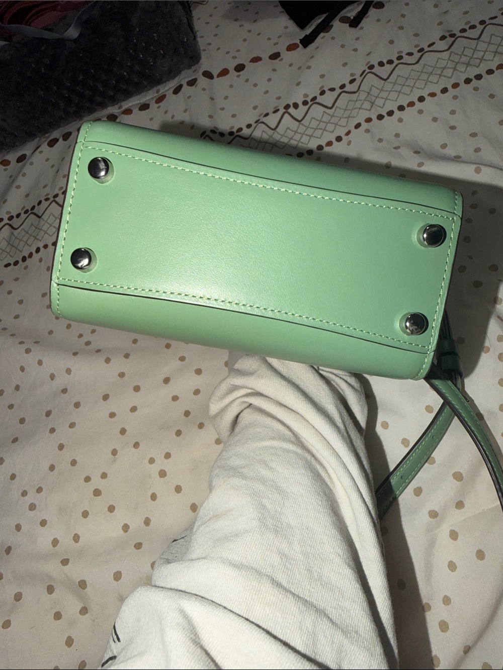Coach Mini Leather Satchel in Sage - Picture 5 of 5